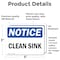 Signmission Clean Sink, 5 in W x Rectangle, Vinyl Decal OS-2PACK-NS-D-35-L-10627 - alternate 3